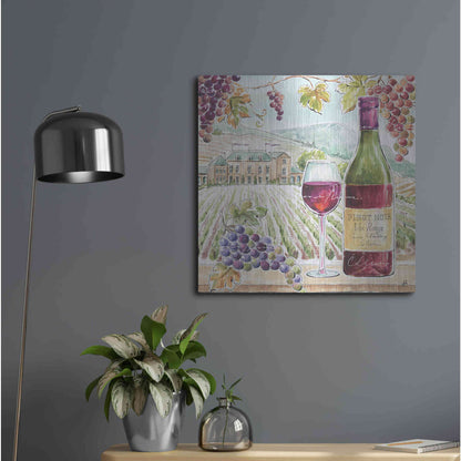 Luxe Metal Art 'Wine Country IV' by Daphne Brissonet, Metal Wall Art,24x24