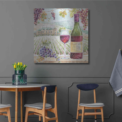 Luxe Metal Art 'Wine Country IV' by Daphne Brissonet, Metal Wall Art,36x36