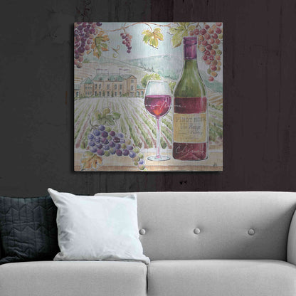 Luxe Metal Art 'Wine Country IV' by Daphne Brissonet, Metal Wall Art,36x36