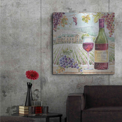 Luxe Metal Art 'Wine Country IV' by Daphne Brissonet, Metal Wall Art,36x36
