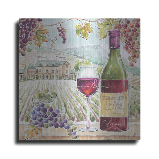 Luxe Metal Art 'Wine Country IV' by Daphne Brissonet, Metal Wall Art