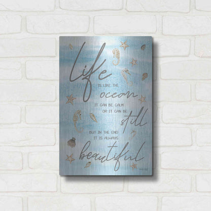 Luxe Metal Art 'Life is Like...' by Cindy Jacobs, Metal Wall Art,12x16