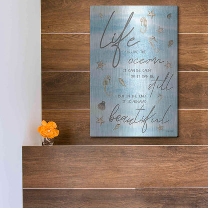 Luxe Metal Art 'Life is Like...' by Cindy Jacobs, Metal Wall Art,12x16