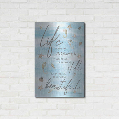 Luxe Metal Art 'Life is Like...' by Cindy Jacobs, Metal Wall Art,24x36
