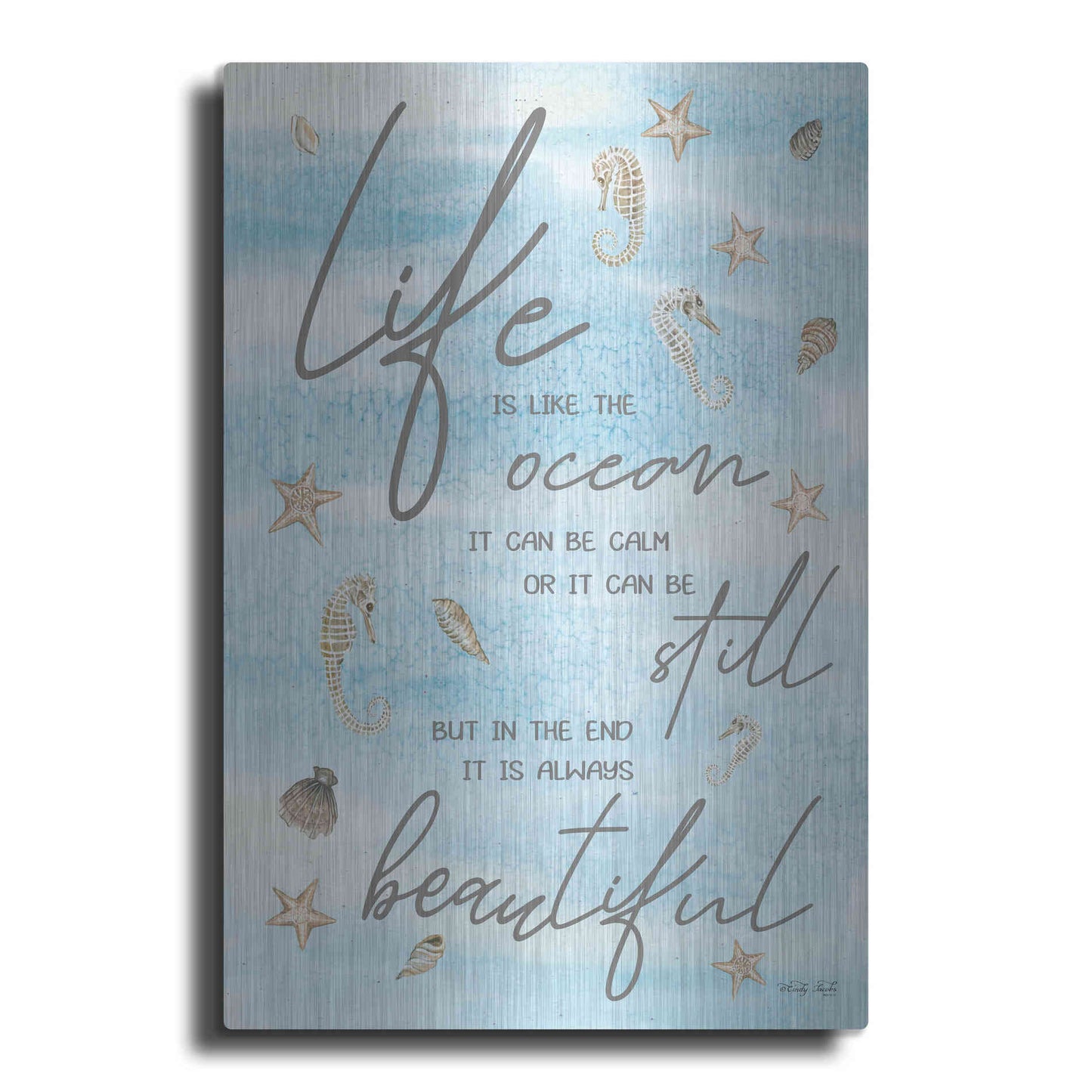 Luxe Metal Art 'Life is Like...' by Cindy Jacobs, Metal Wall Art