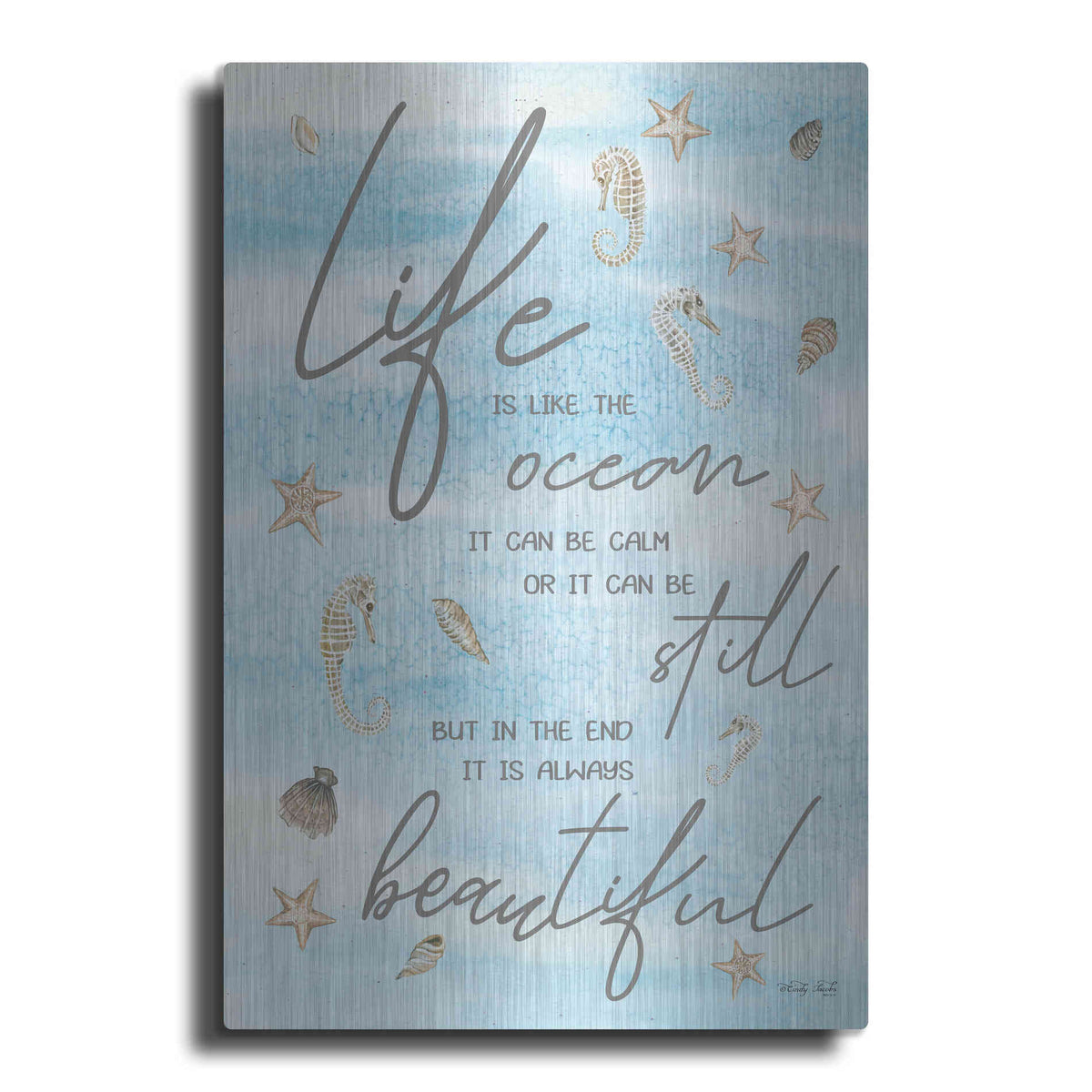 Luxe Metal Art 'Life is Like...' by Cindy Jacobs, Metal Wall Art