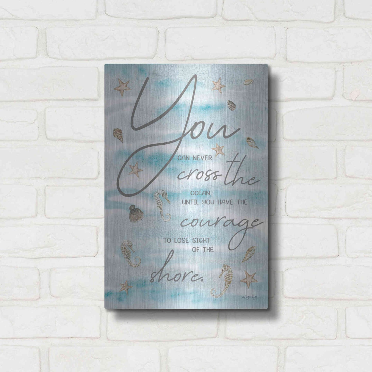 Luxe Metal Art 'You Can Never...' by Cindy Jacobs, Metal Wall Art,12x16