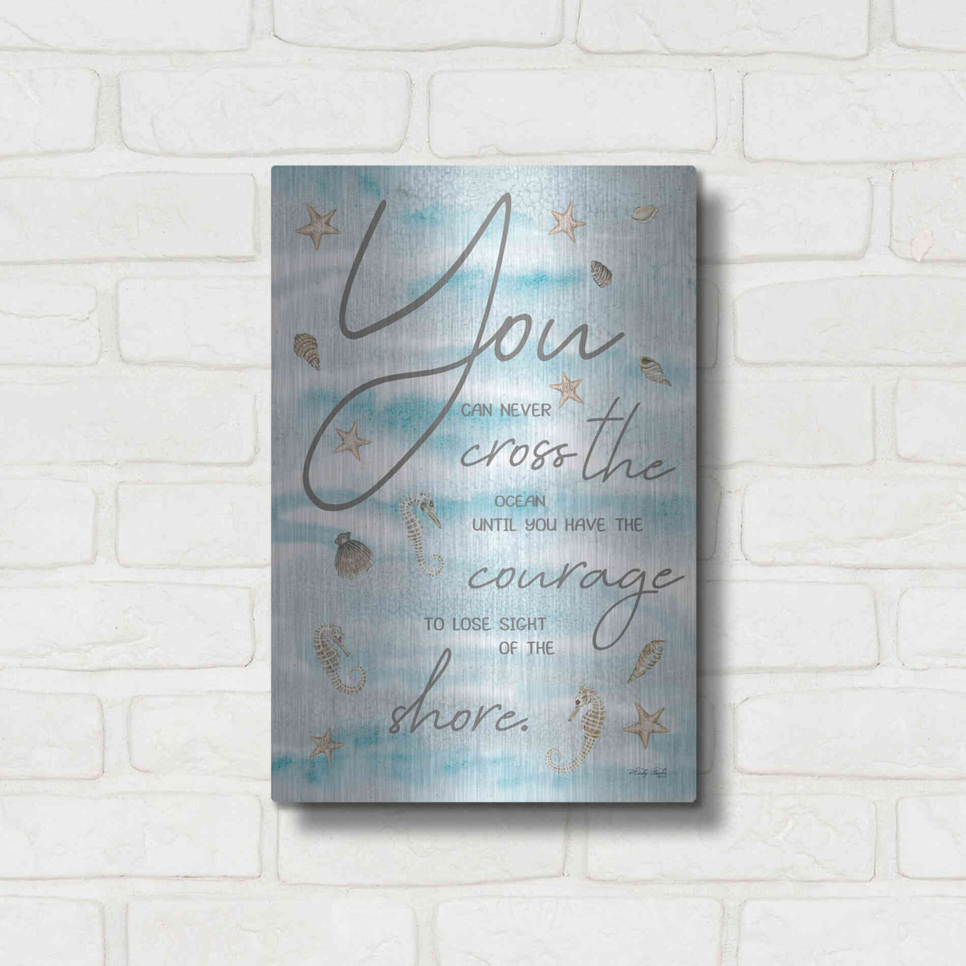 Luxe Metal Art 'You Can Never...' by Cindy Jacobs, Metal Wall Art,12x16