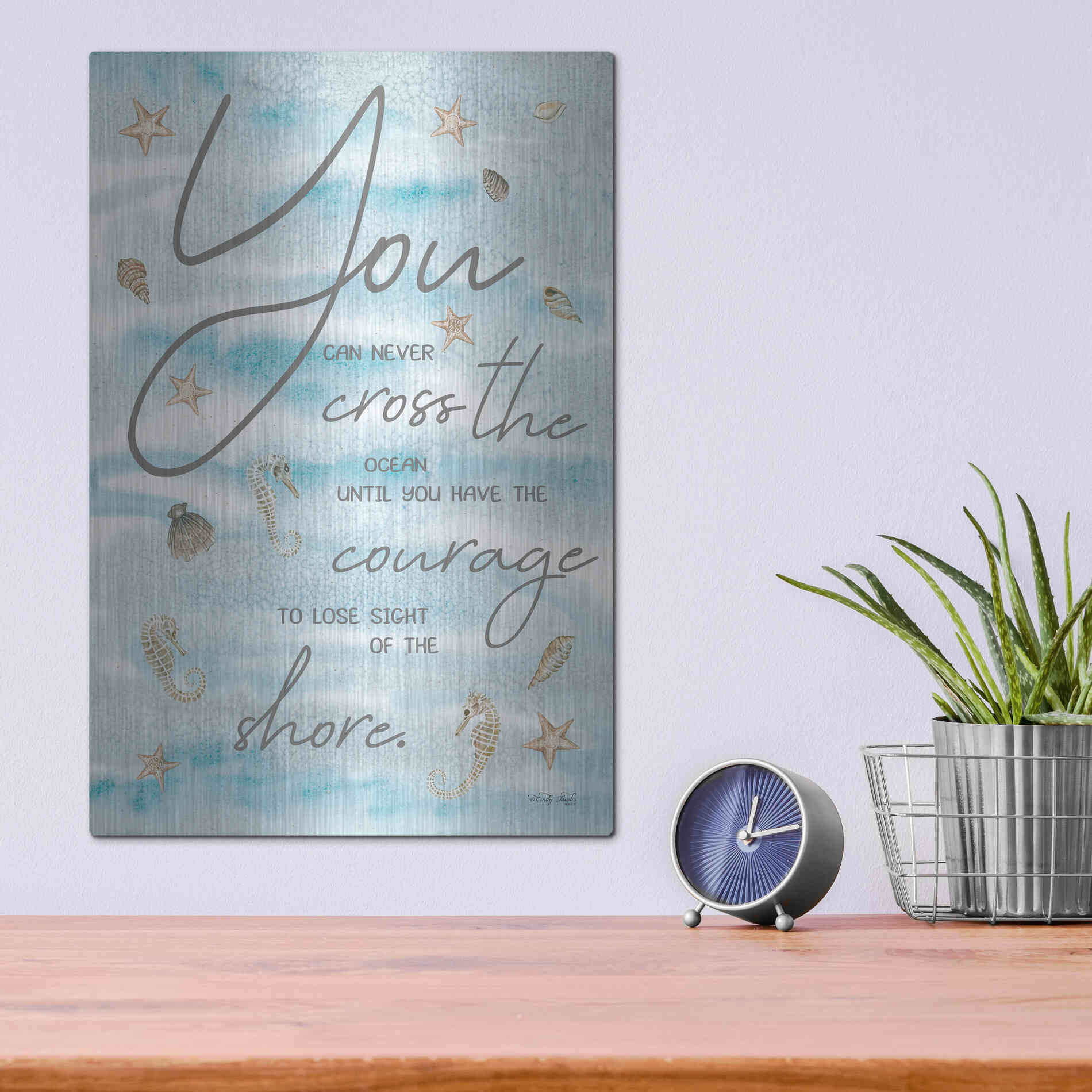 Luxe Metal Art 'You Can Never...' by Cindy Jacobs, Metal Wall Art,12x16