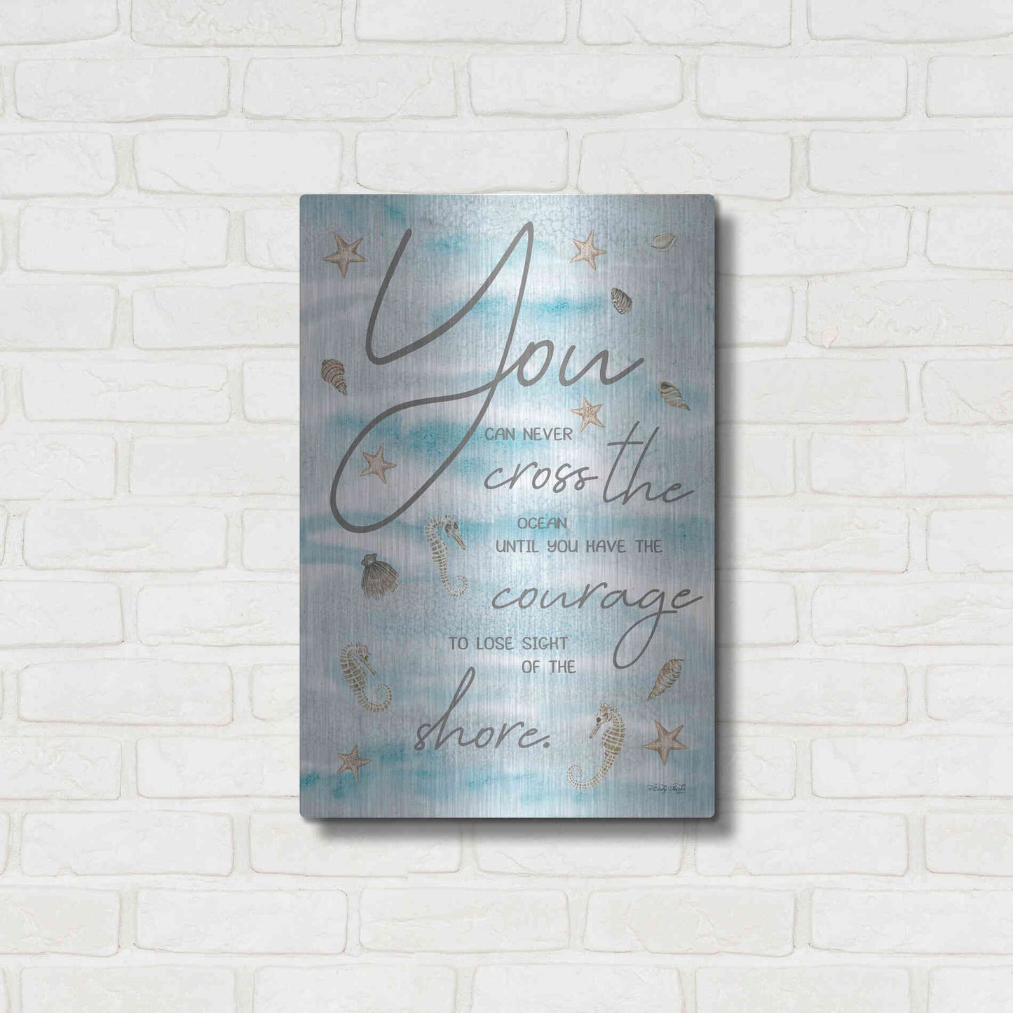 Luxe Metal Art 'You Can Never...' by Cindy Jacobs, Metal Wall Art,16x24