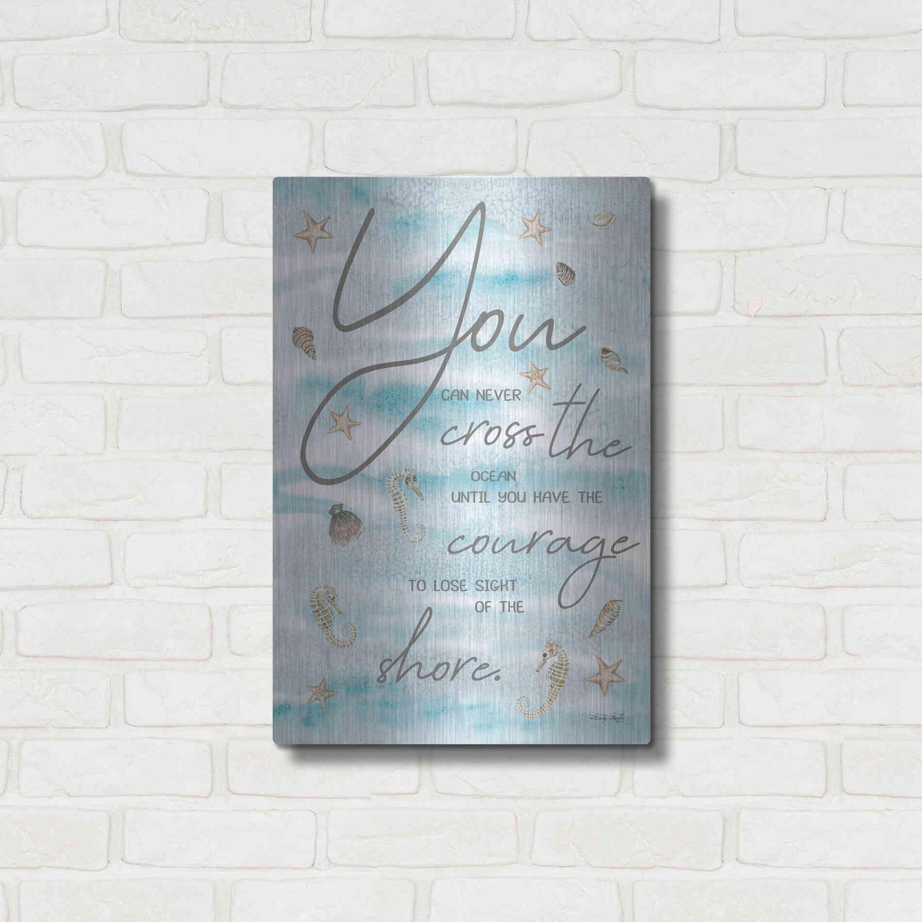 Luxe Metal Art 'You Can Never...' by Cindy Jacobs, Metal Wall Art,16x24
