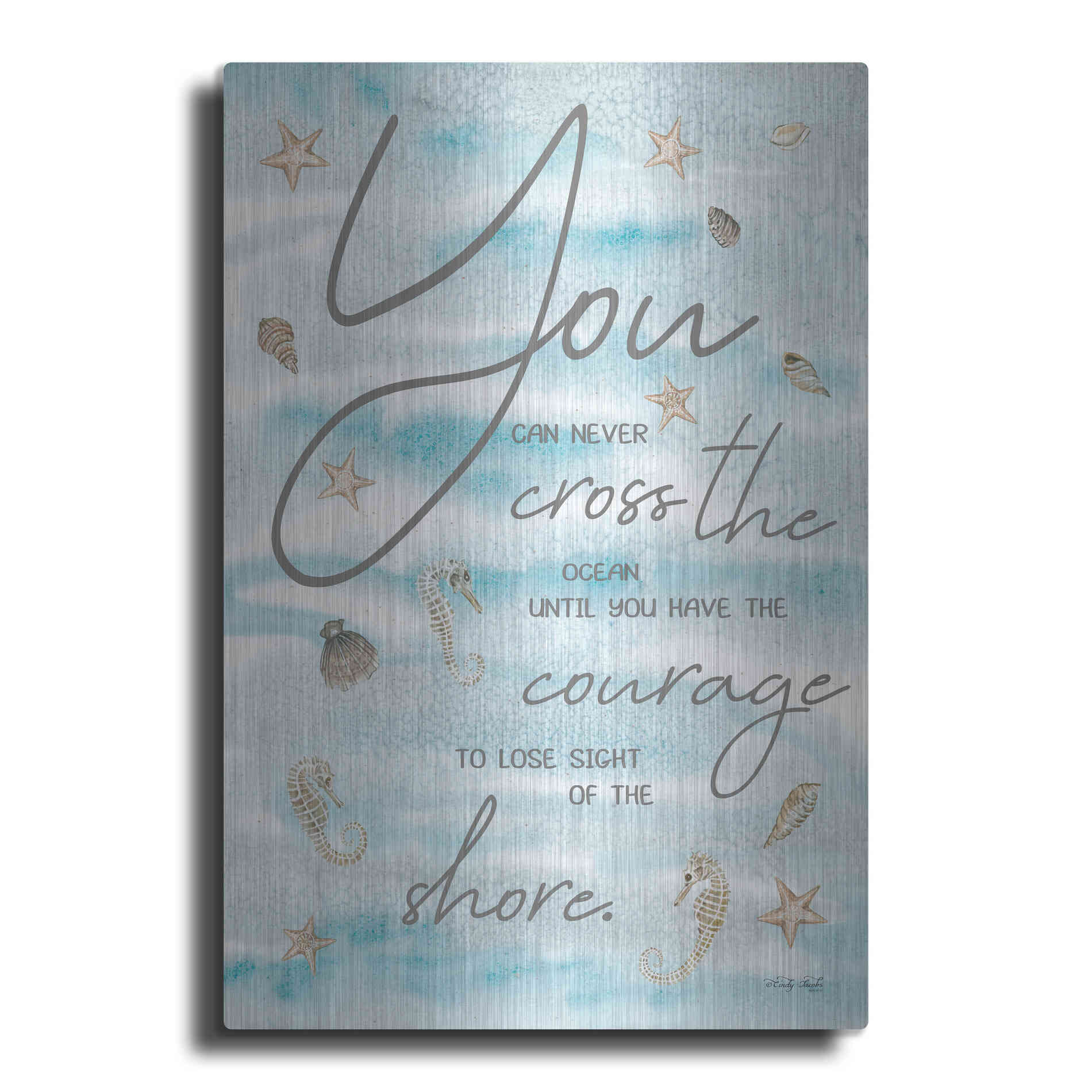 Luxe Metal Art 'You Can Never...' by Cindy Jacobs, Metal Wall Art