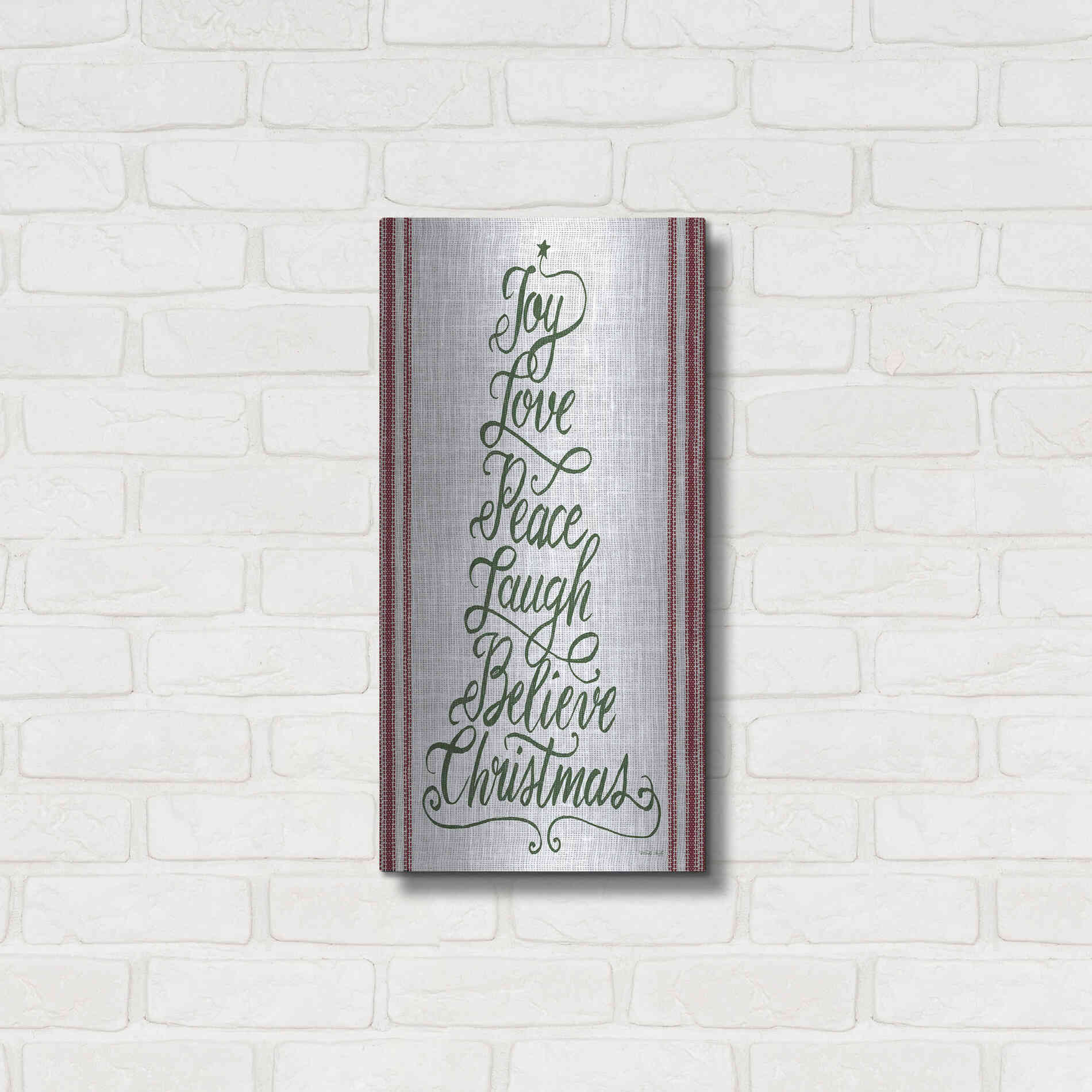 Luxe Metal Art 'Christmas Word Tree II' by Cindy Jacobs, Metal Wall Art,12x24