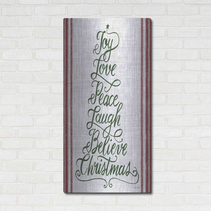 Luxe Metal Art 'Christmas Word Tree II' by Cindy Jacobs, Metal Wall Art,24x48