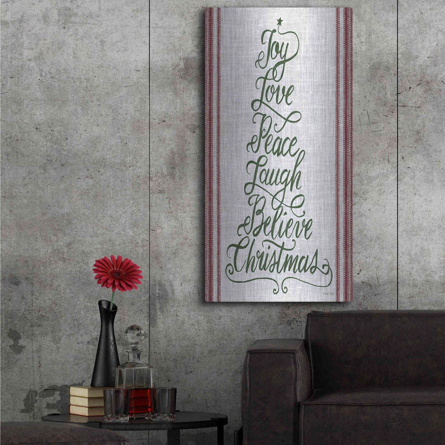 Luxe Metal Art 'Christmas Word Tree II' by Cindy Jacobs, Metal Wall Art,24x48