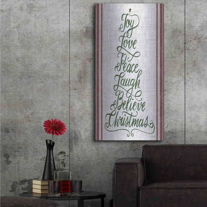 Luxe Metal Art 'Christmas Word Tree II' by Cindy Jacobs, Metal Wall Art,24x48