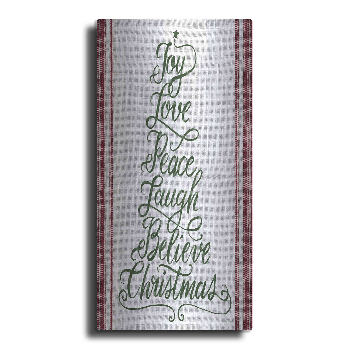 Luxe Metal Art 'Christmas Word Tree II' by Cindy Jacobs, Metal Wall Art