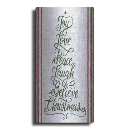Luxe Metal Art 'Christmas Word Tree II' by Cindy Jacobs, Metal Wall Art