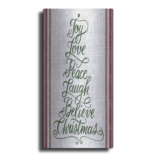 Luxe Metal Art 'Christmas Word Tree II' by Cindy Jacobs, Metal Wall Art