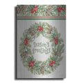 Luxe Metal Art 'Season's Greetings Wreath Design' by Cindy Jacobs, Metal Wall Art