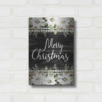 Luxe Metal Art 'Merry Christmas' by Cindy Jacobs, Metal Wall Art,12x16