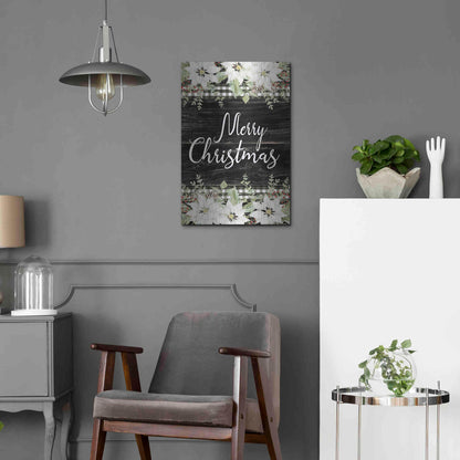 Luxe Metal Art 'Merry Christmas' by Cindy Jacobs, Metal Wall Art,16x24