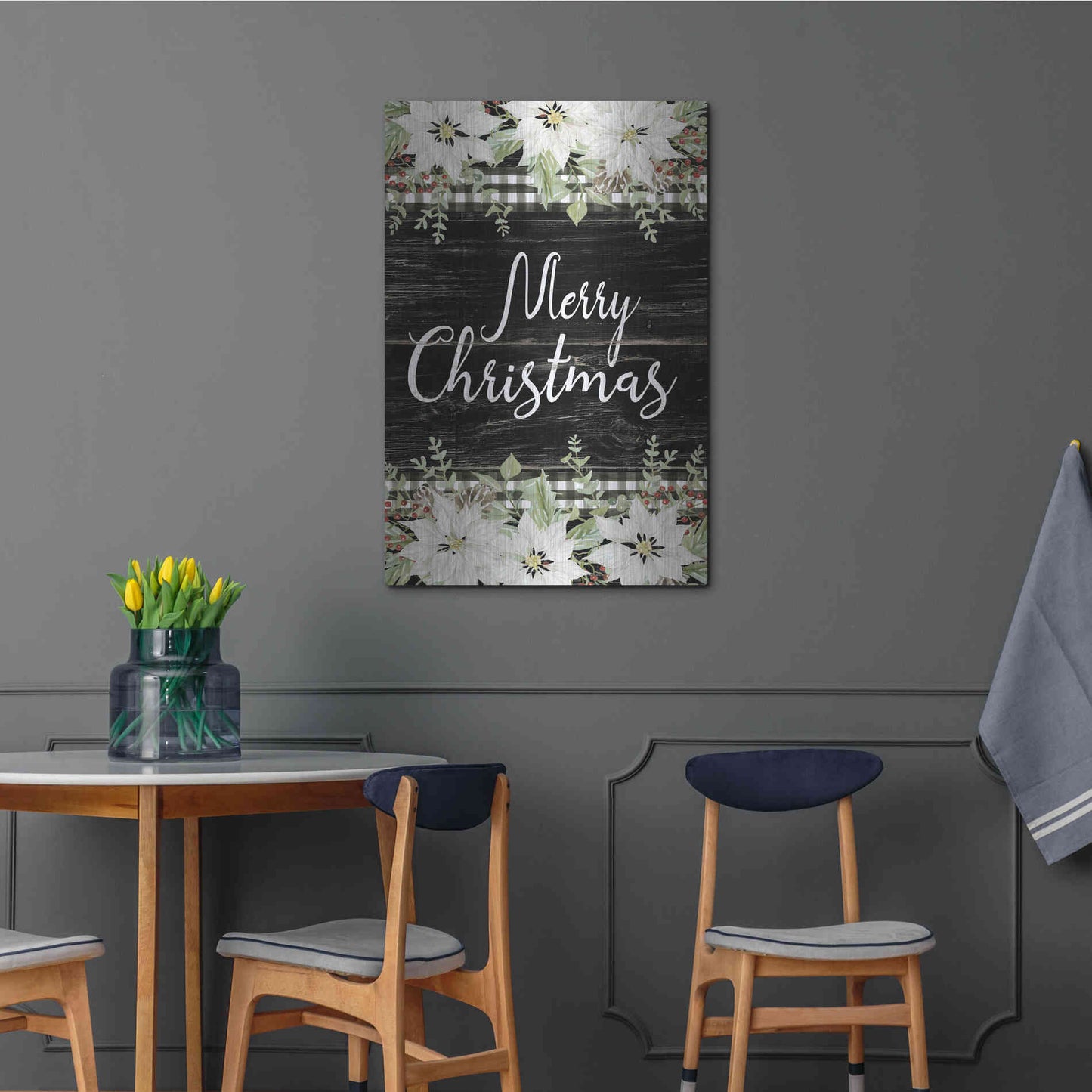 Luxe Metal Art 'Merry Christmas' by Cindy Jacobs, Metal Wall Art,24x36