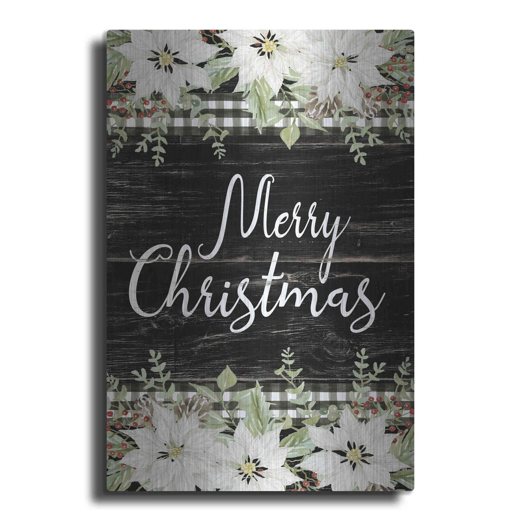 Luxe Metal Art 'Merry Christmas' by Cindy Jacobs, Metal Wall Art