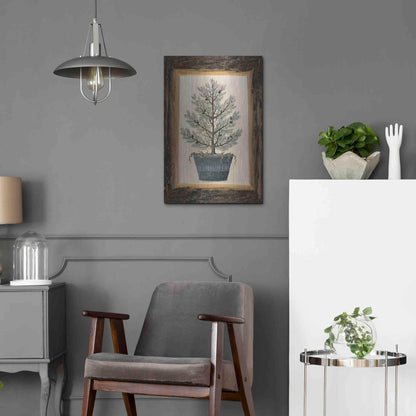 Luxe Metal Art 'Wood Land Potted Tree I' by Cindy Jacobs, Metal Wall Art,16x24