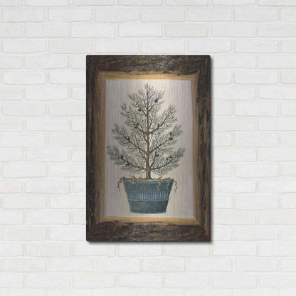 Luxe Metal Art 'Wood Land Potted Tree I' by Cindy Jacobs, Metal Wall Art,24x36