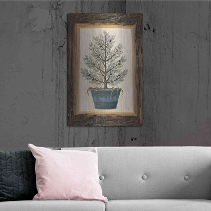 Luxe Metal Art 'Wood Land Potted Tree I' by Cindy Jacobs, Metal Wall Art,24x36