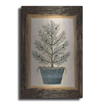 Luxe Metal Art 'Wood Land Potted Tree I' by Cindy Jacobs, Metal Wall Art