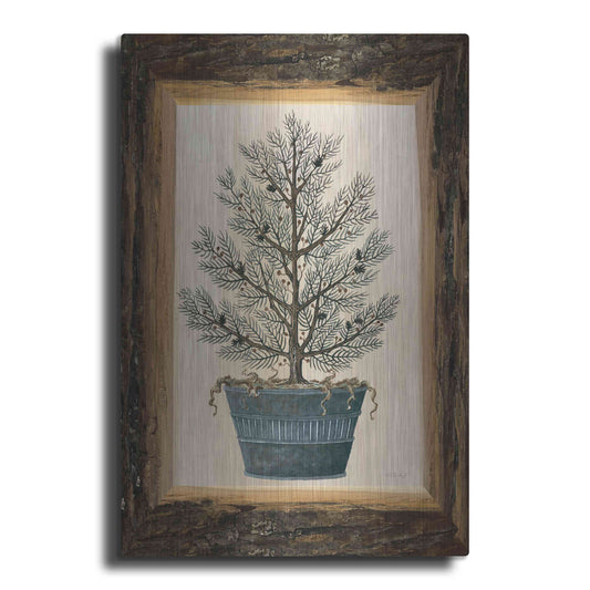Luxe Metal Art 'Wood Land Potted Tree I' by Cindy Jacobs, Metal Wall Art