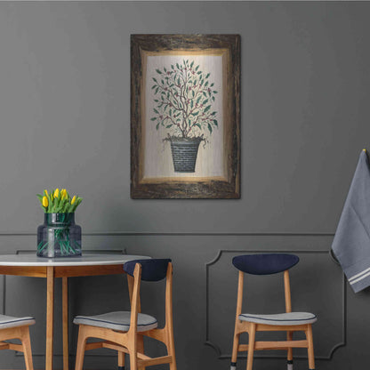 Luxe Metal Art 'Wood Land Potted Tree III' by Cindy Jacobs, Metal Wall Art,24x36