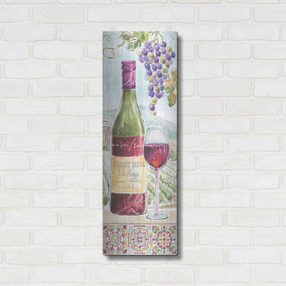 Luxe Metal Art 'Wine Country VI' by Daphne Brissonet, Metal Wall Art,12x36