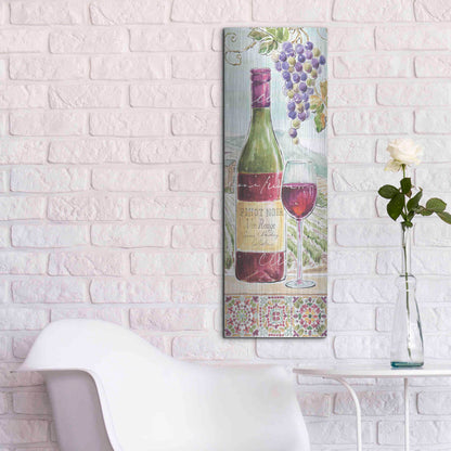 Luxe Metal Art 'Wine Country VI' by Daphne Brissonet, Metal Wall Art,12x36