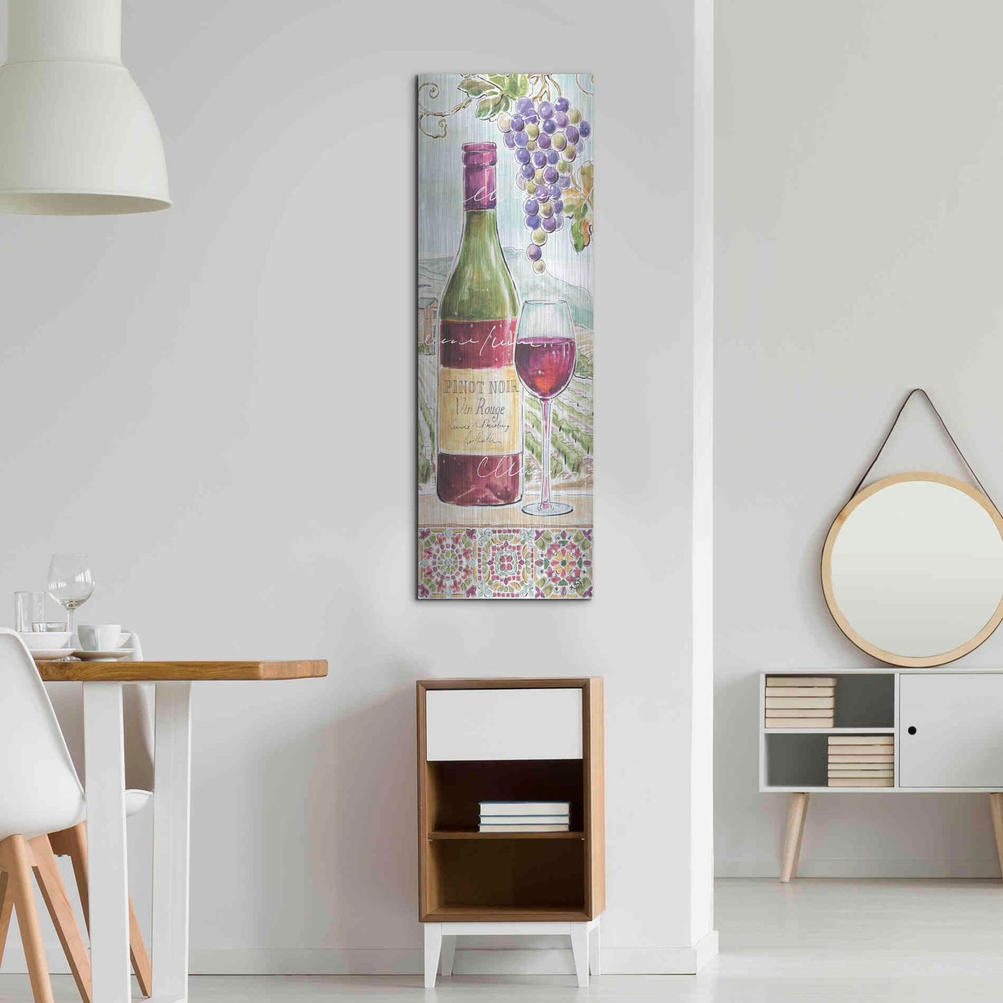 Luxe Metal Art 'Wine Country VI' by Daphne Brissonet, Metal Wall Art,16x48