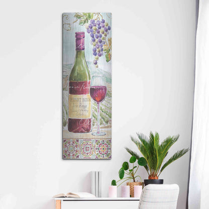 Luxe Metal Art 'Wine Country VI' by Daphne Brissonet, Metal Wall Art,16x48