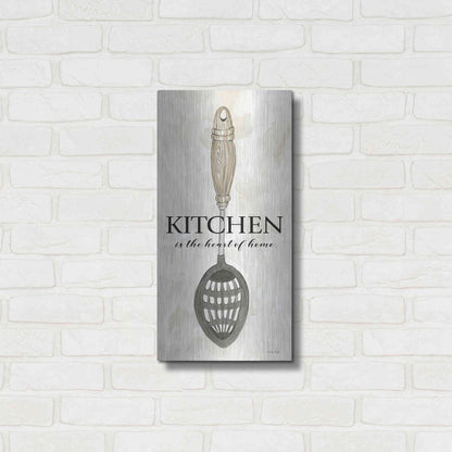 Luxe Metal Art 'Kitchen is the Heart of the Home' by Cindy Jacobs, Metal Wall Art,12x24