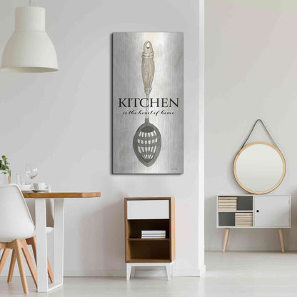 Luxe Metal Art 'Kitchen is the Heart of the Home' by Cindy Jacobs, Metal Wall Art,24x48