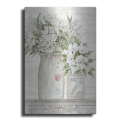 Luxe Metal Art 'Floral Country Crocks' by Cindy Jacobs, Metal Wall Art