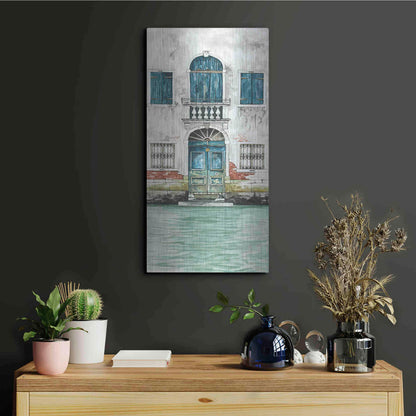 Luxe Metal Art 'Grand Canal II' by Cindy Jacobs, Metal Wall Art,12x24