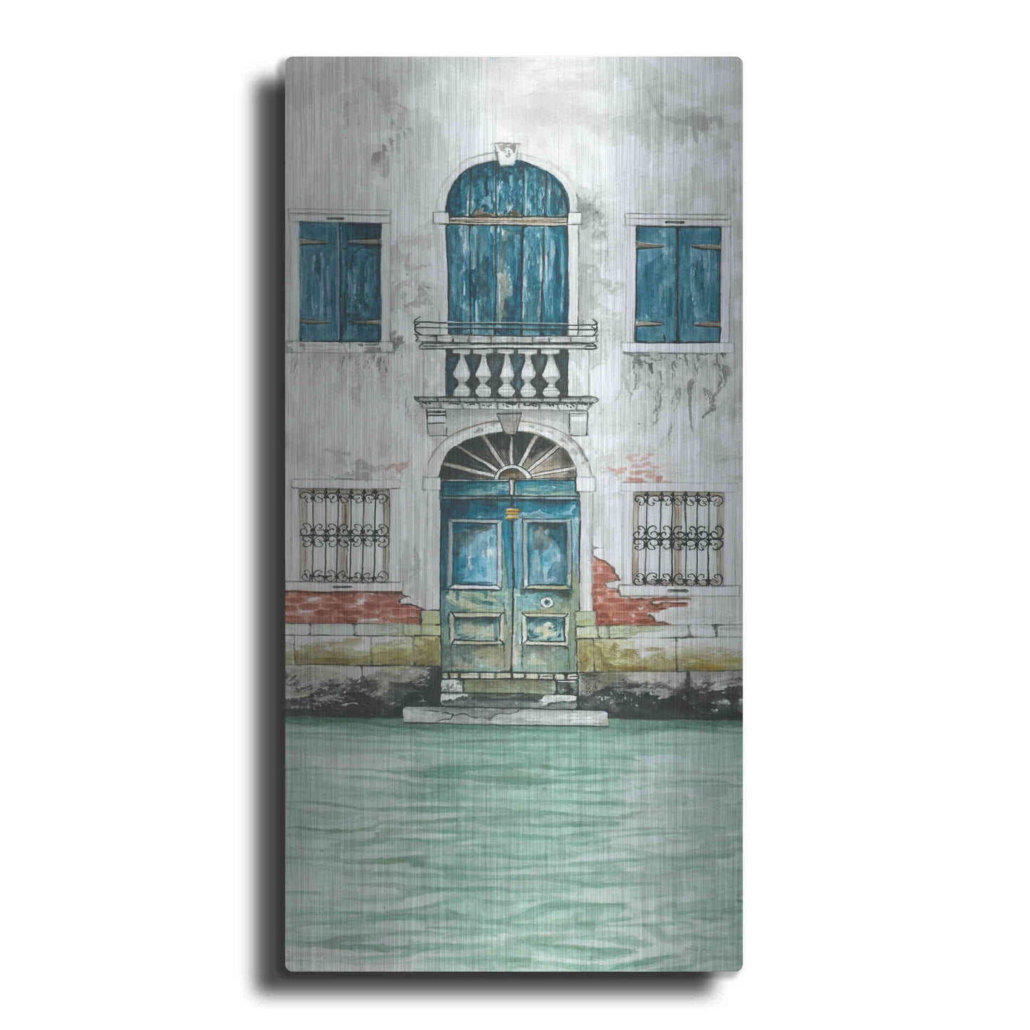Luxe Metal Art 'Grand Canal II' by Cindy Jacobs, Metal Wall Art