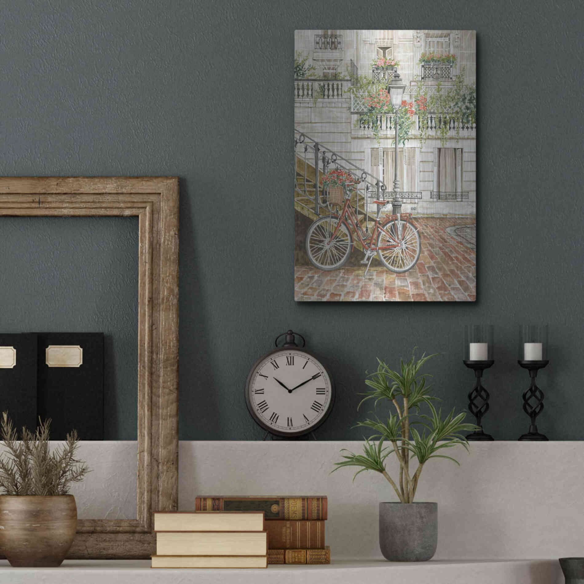Luxe Metal Art 'Cobblestone Charm' by Cindy Jacobs, Metal Wall Art,12x16