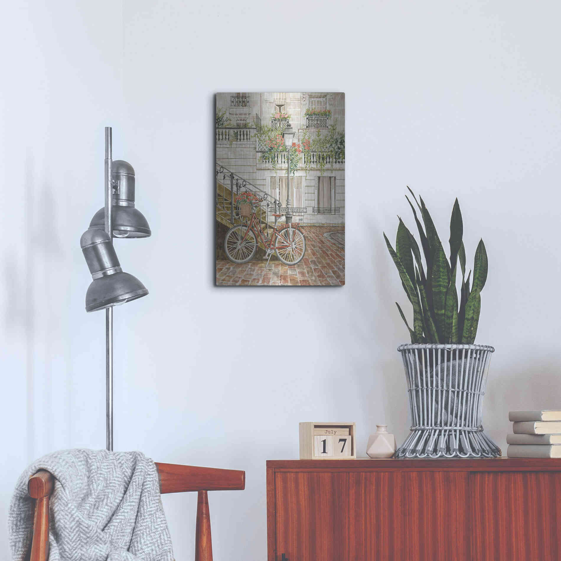 Luxe Metal Art 'Cobblestone Charm' by Cindy Jacobs, Metal Wall Art,16x24