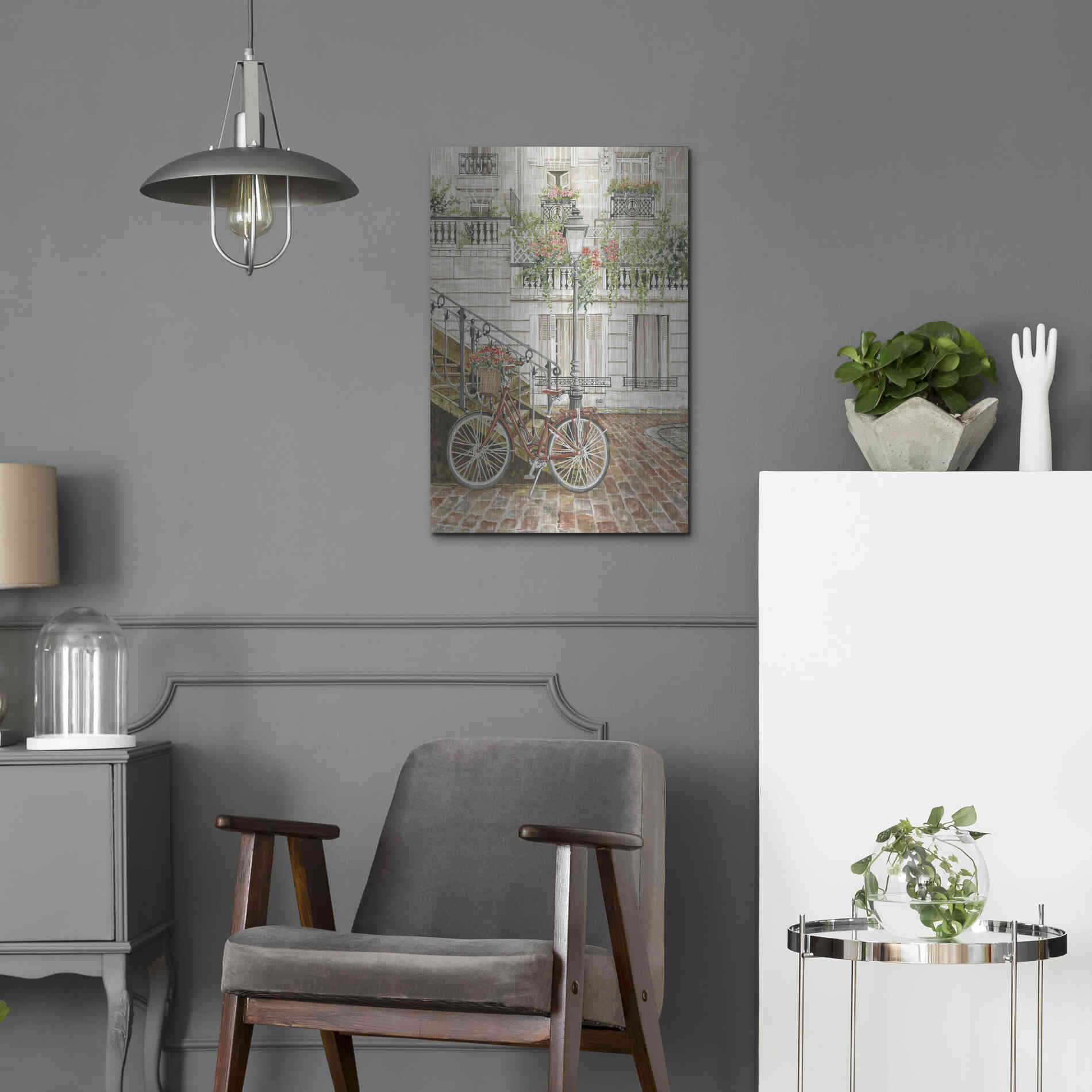 Luxe Metal Art 'Cobblestone Charm' by Cindy Jacobs, Metal Wall Art,16x24