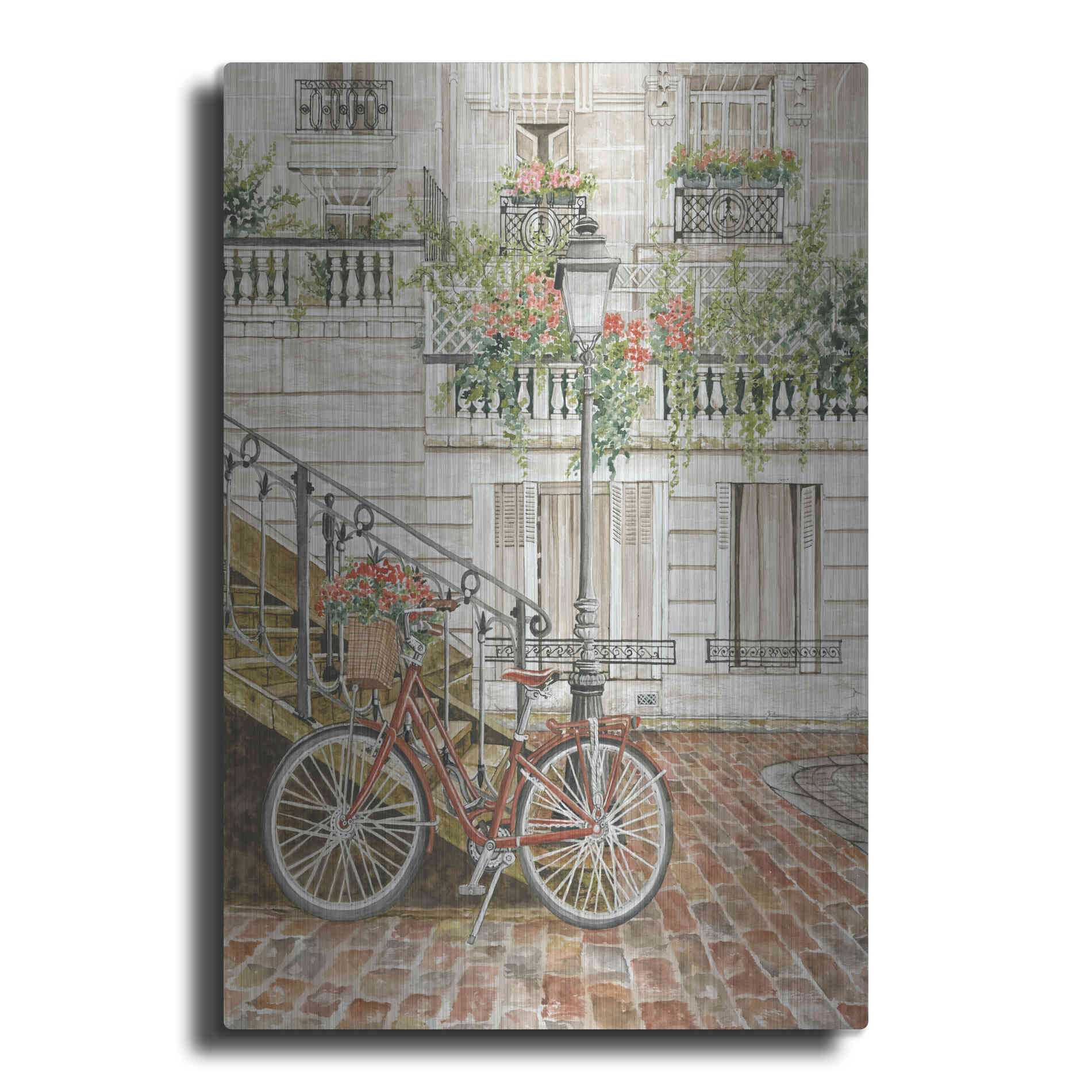 Luxe Metal Art 'Cobblestone Charm' by Cindy Jacobs, Metal Wall Art