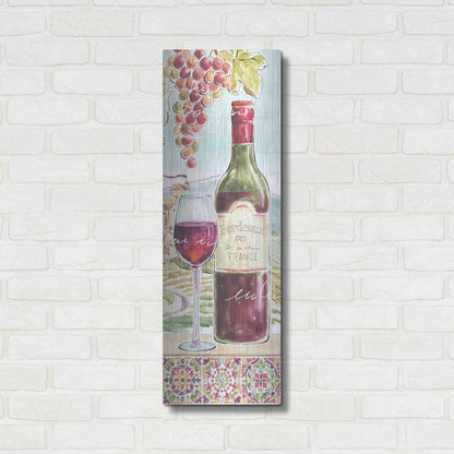 Luxe Metal Art 'Wine Country V' by Daphne Brissonet, Metal Wall Art,12x36