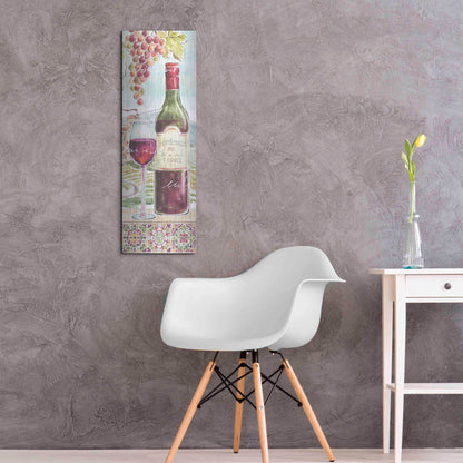 Luxe Metal Art 'Wine Country V' by Daphne Brissonet, Metal Wall Art,12x36
