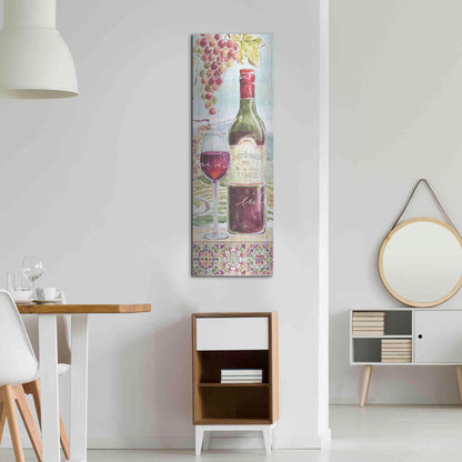 Luxe Metal Art 'Wine Country V' by Daphne Brissonet, Metal Wall Art,16x48